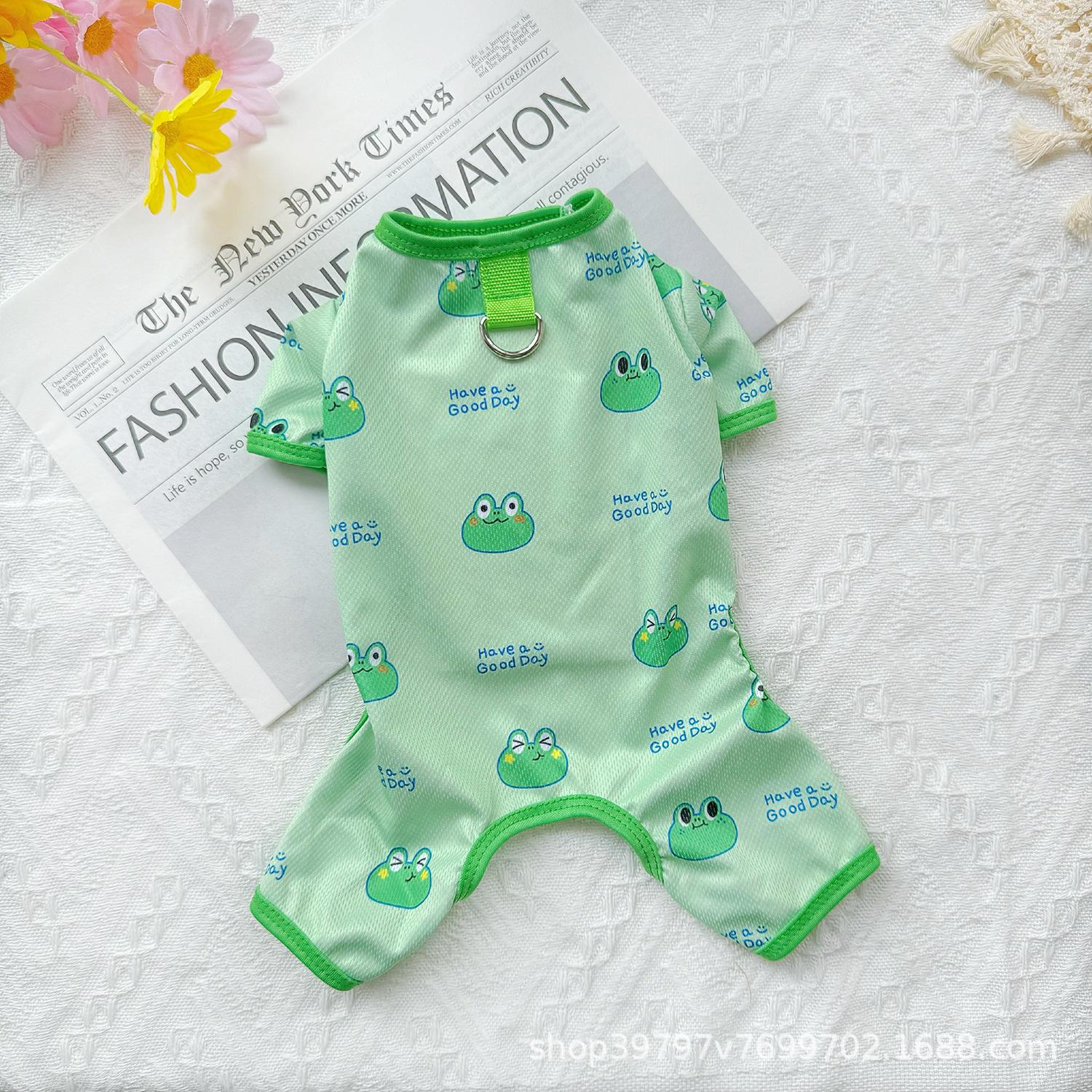 

ins ветер домашняя собака летняя одежда тонкая одежда на четырех лапах прохладная сетка дышащая кошка прохладная одежда для выхода L back length 35 reference 7-5kg