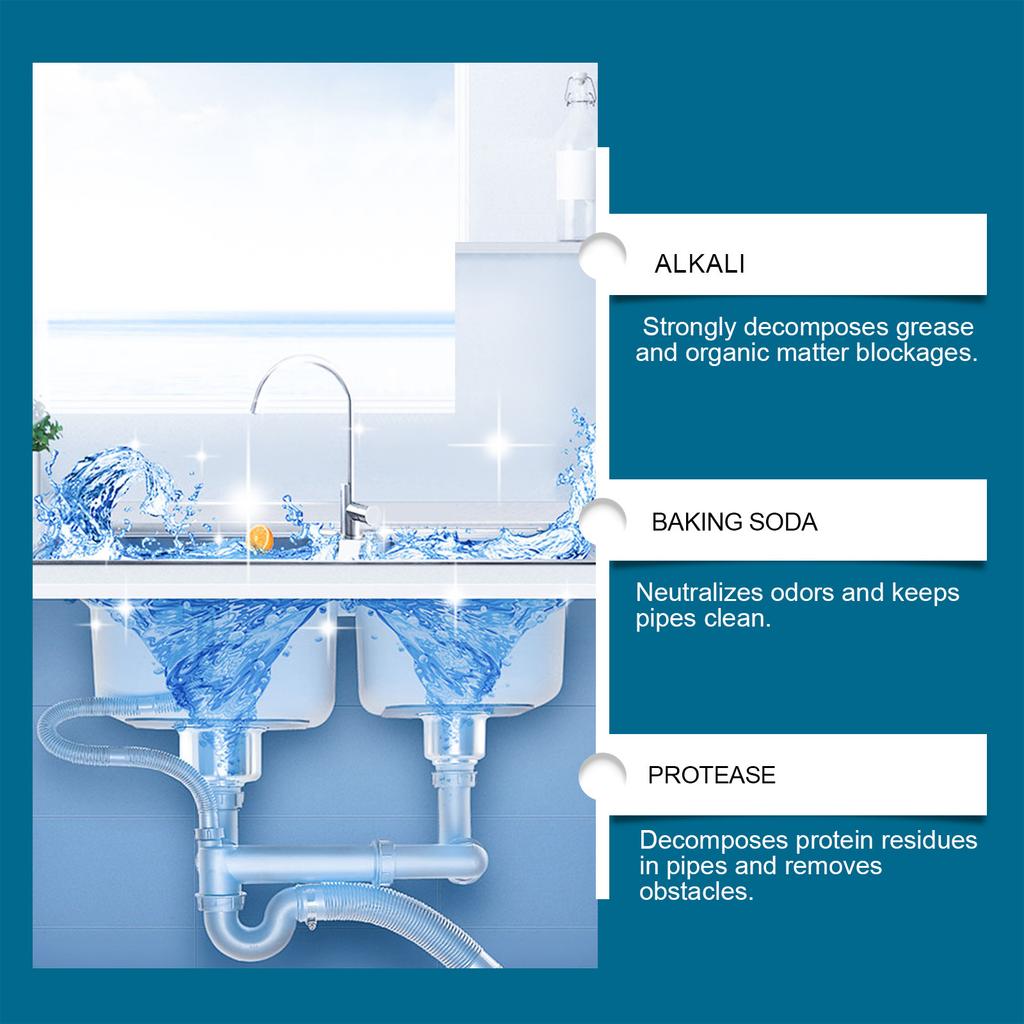 Strong Pipe Druncting Powder To Clean Sewer Hair Grease Unclogging Agent
