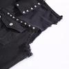 Trendy Men's Spring, Summer and Autumn Black Large Size Vest Locomotive Foreign Trade Rivet Vest Korean Version Slim Vest