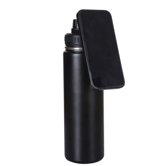 2-in-1 Insulated Cup Lid Leak-proof Water Bottle Spout Lid Magnetic Phone Holder Multifunctional Phone