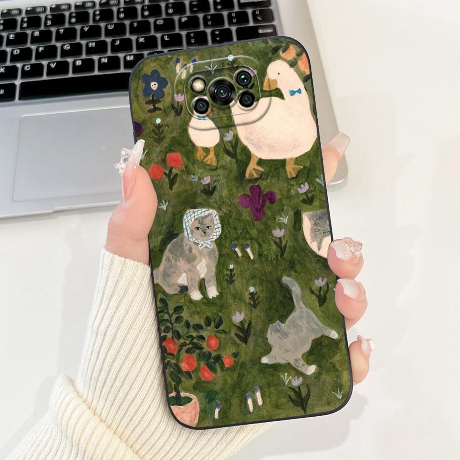 For Xiaomi Poco X3 NFC Case PocoX3 Pro Cute Funny Cartoon Cover Soft Silicone Case For Xiaomi Poco X3 Pro PocoX3 NFC Shell Coque
