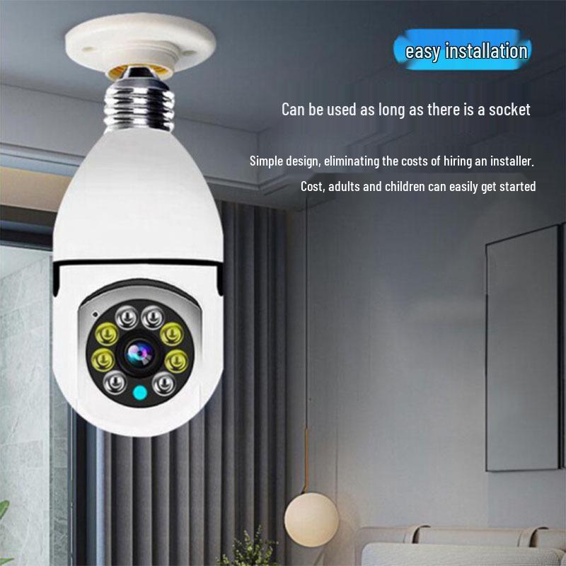 200W E27 WiFi Dual-Light Wireless Home Camera with Two-Way Audio & Remote Monitoring