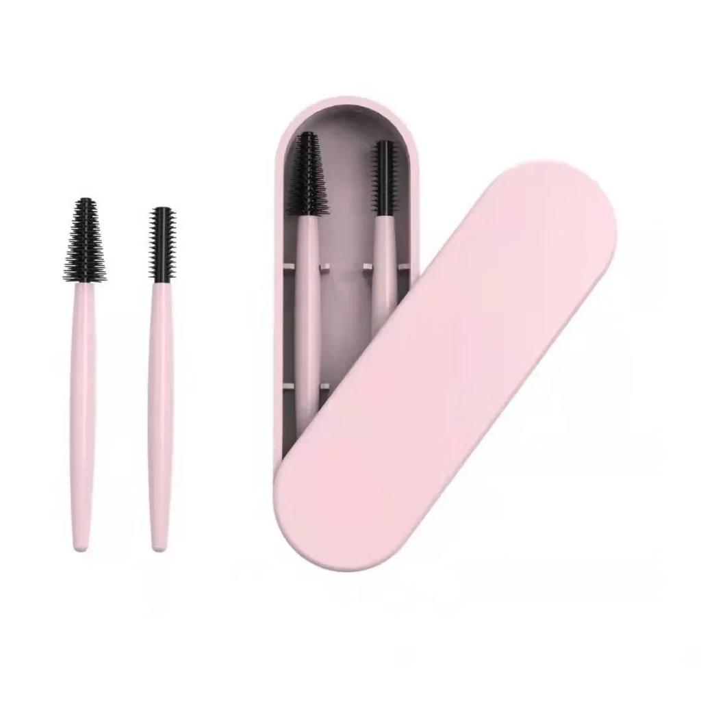 Eyelash Brush Mascara Wands Microbrush Eyelash Extension Supplies Eyelash Make Up Brushes Reusable Silicone Eyebrow Lash Brush