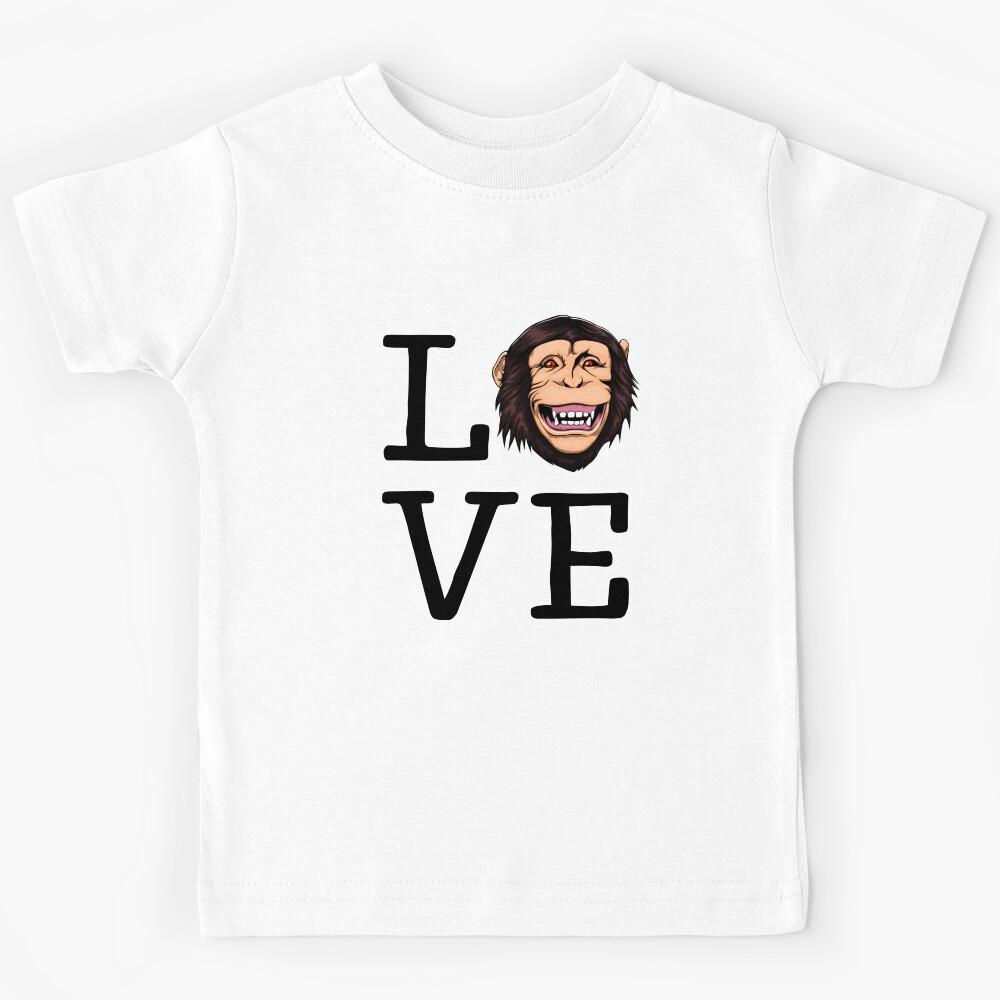 Love Monkeys Chimpanzee Kids T-Shirt 150