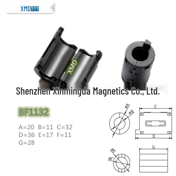 Nickel-Zinc Ferrite EMI/EMC Anti-interference Magnetic Ring Core Buckle