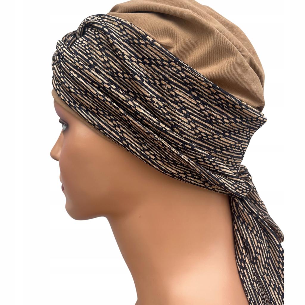 Lena Nude530 Damen Turban Baumwoll Kopftuch Auch Nach Chemotherapie