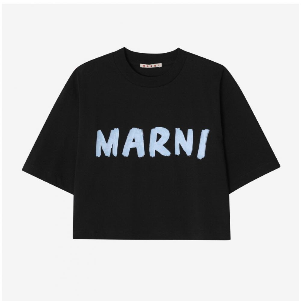 Marni Thje0333p0 UScS11 L2n99 Logo Women S Short Sleeve Tee