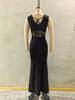 European-Style Spring Fashion Lace Patchwork Backless Sleeveless Long Dress