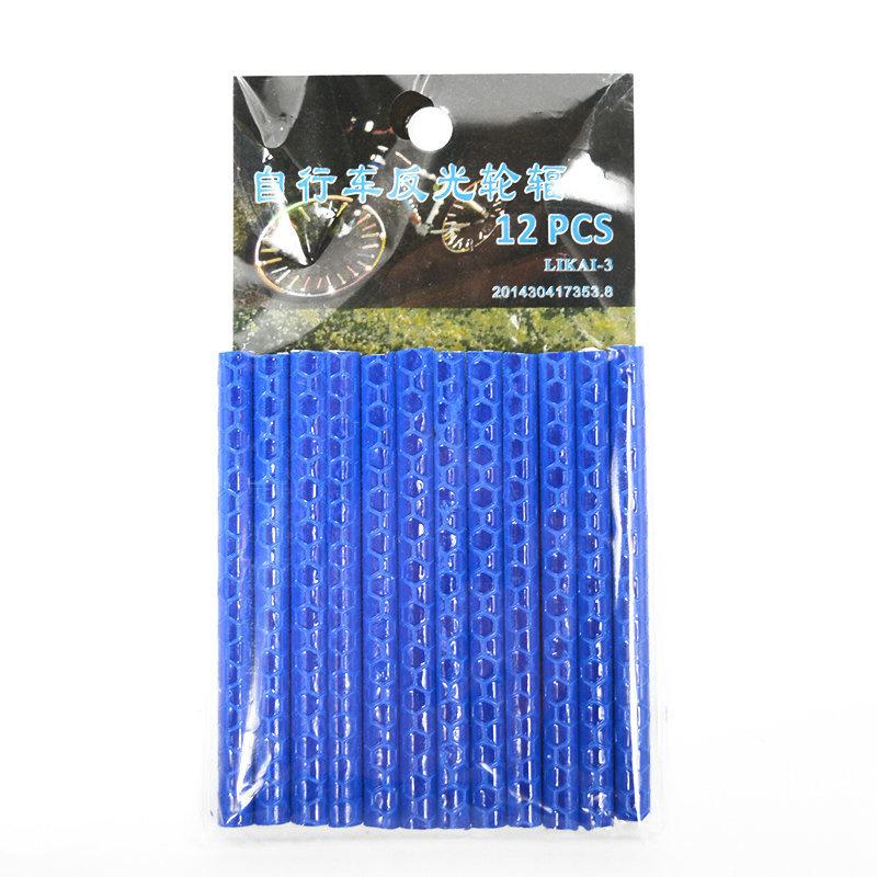 12Pcs Bicycle Lights Wheel Rim Spoke Clip Tube Safety Warning Light Cycling Bike Strip Reflective Reflector Bicycle
