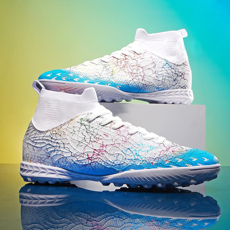 Fashion Unisex Soccer Shoes Outdoor/Indoor Boys Girls Football Boot Professional Futsal Football Training Sneakers