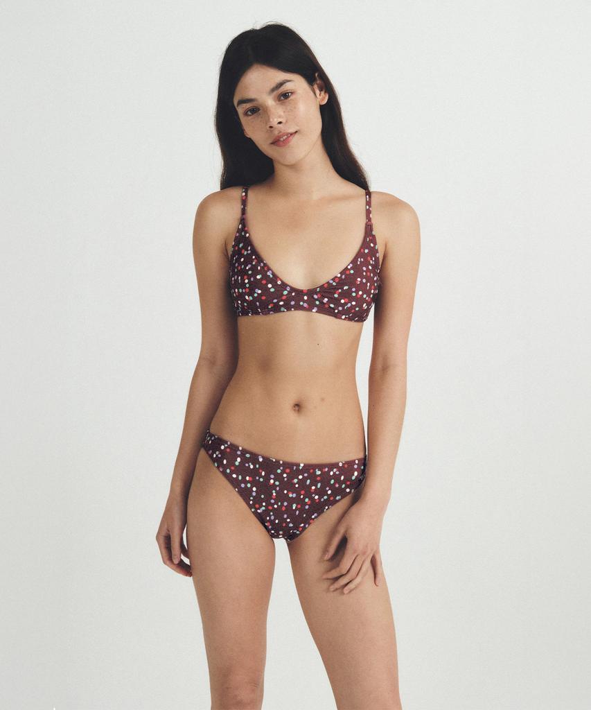 Dillaispul Grumpy Dot Bikini Top - Cherry Pop