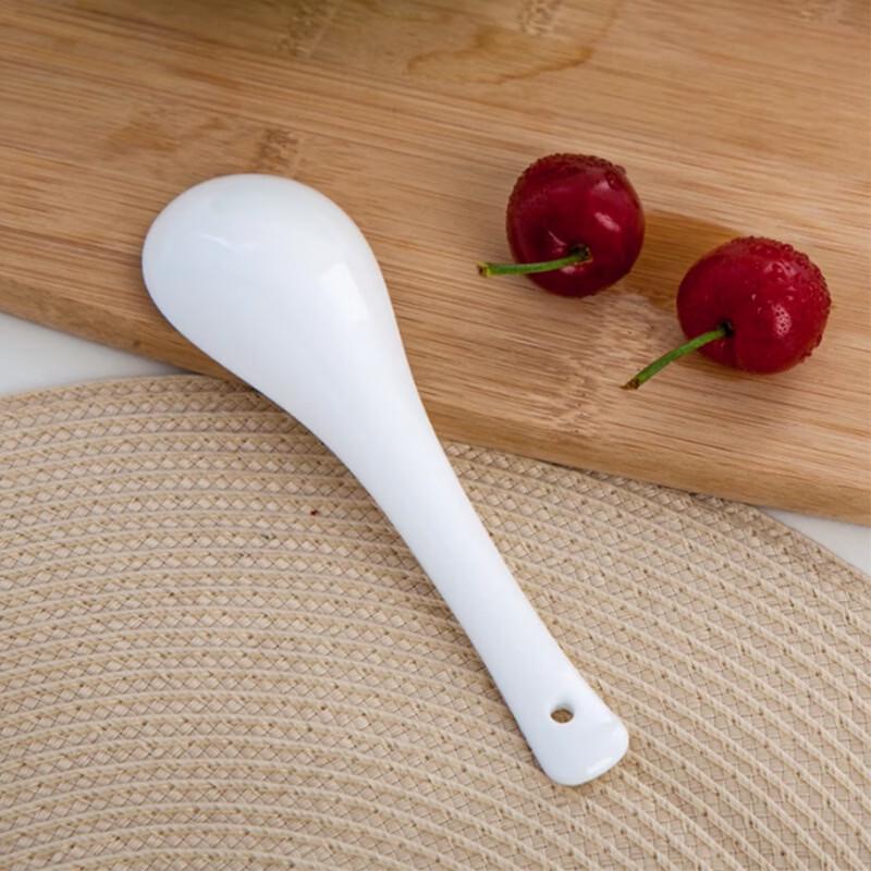 Pure White Bone China Soup Spoons