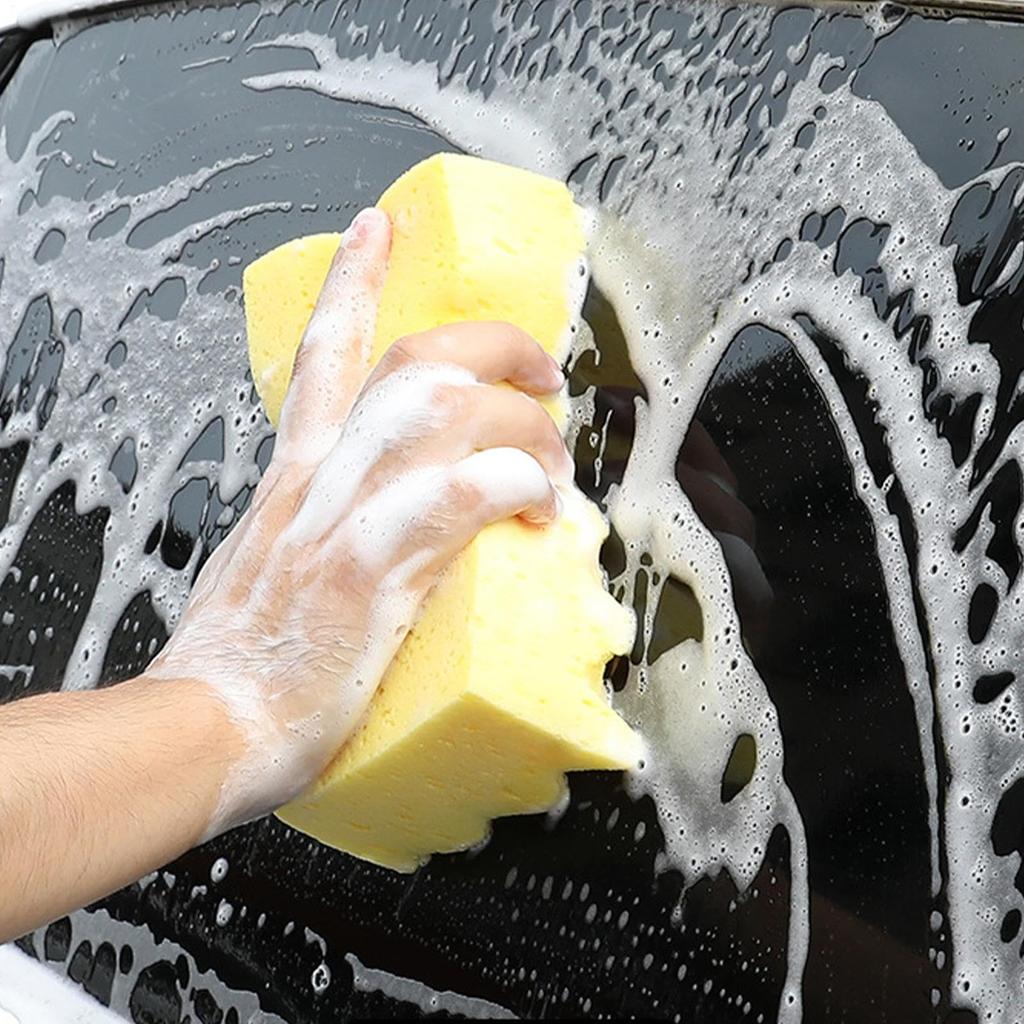 Car Wash Sponge, High-Absorption Tire and Wheel Cleaning Pad, Extra-Thick Easy-Grip Foam Scrubber, Multi-Purpose