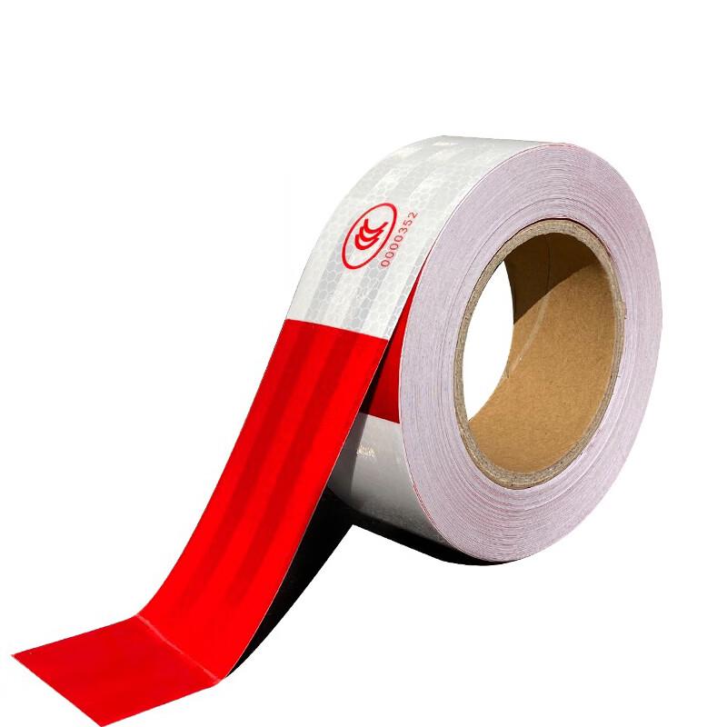 Red & White Reflective Safety Warning Tape