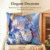 Kamizato Ayaka Genshin Impact Cushion Cover Natural Linen Organic Fabric DoubleSided Printing Sofa Home Decor Gift Pillow Case