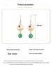 2022 Trendy Agate & Jade 925 Silver Dangle Stud Earrings