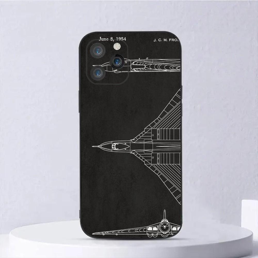 

Aircraft Helicopter Airplane Phone Case For iPhone 15,14,13,12,11,Plus,Pro Max,XS,X,XR,SE,Mini,8,7 Soft Silicone Black Cover iPhone15