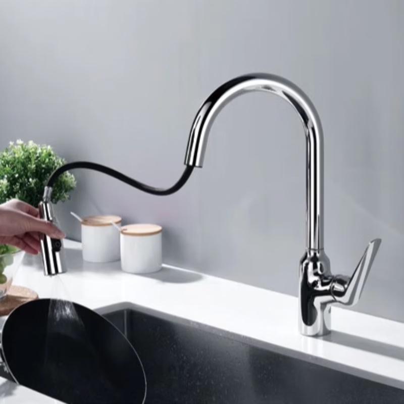 Gunmetal Pull-Out Kitchen Faucet