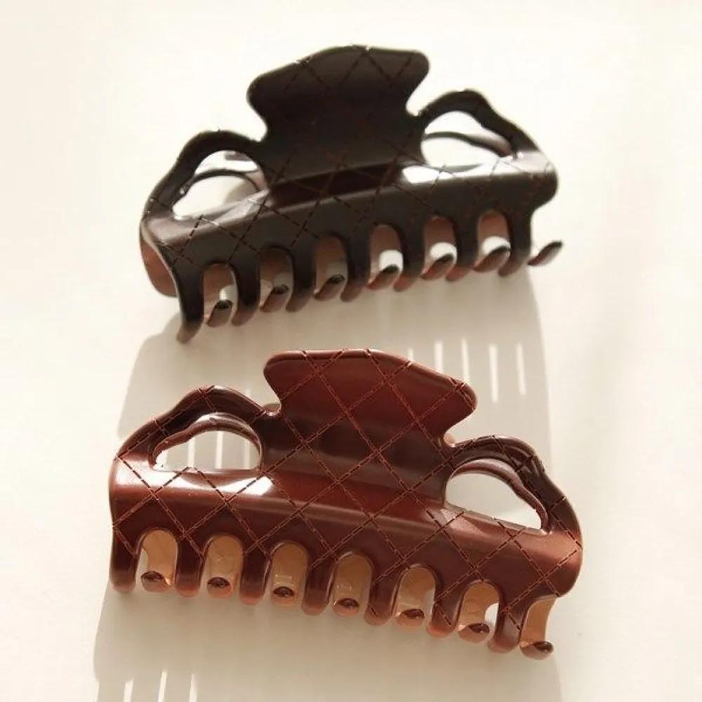 bydaisy Italian Quilted Butterfly Half Hair Clip Bh0789 brown