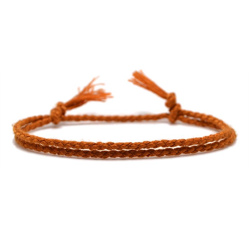 Dopamine Multicolor Cotton Hand-Woven Bracelet - Ladies Simple Bangle