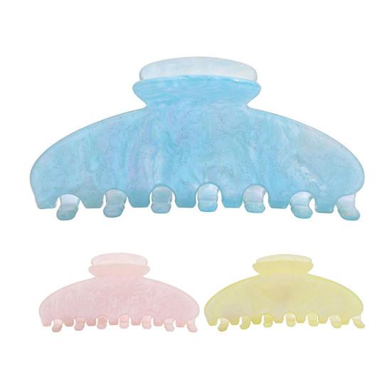 Hair Claw No Slipping Acetate Sheet Strong Grip Medium Size Back Head Hair Clip Large Arc Design Shark Hair Claw Versatile Hair
