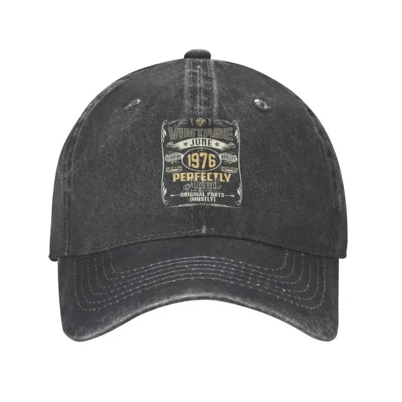 

Cool Cotton 44 Years Old Born In June 1976 Baseball Cap Personalized Adjustable Adult Vintage 47th Birthday Gift Dad Hat Outdoor Adjustable Cap& 8Y