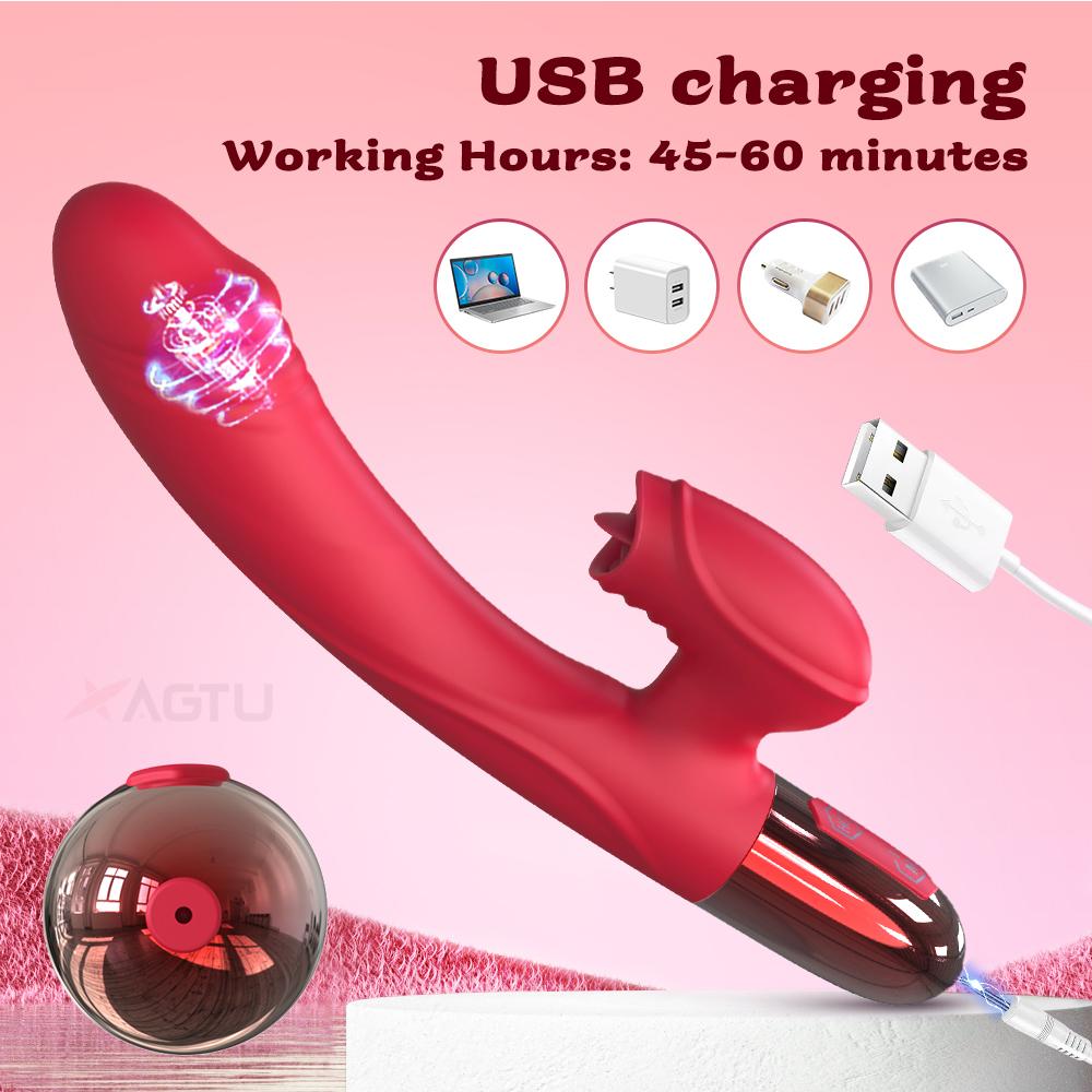 Rabbit Vibrator for Women Heating G-Spot Vibrator Clitoris Stimulator Female Masturbation Adult Goods Sex Toy for Women