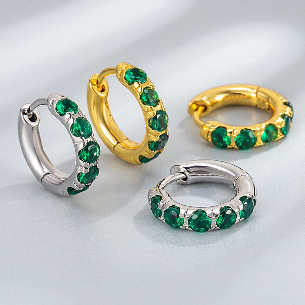 High-End Retro Zirconia Micro-Paved Round Earrings