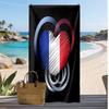 France Football Print Beach Towel Quick Dry Super Absorbent Soft Bath Towel for Swimming Beach Travel Fan Souvenir Gift