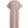 SHop   Women FriLl Pleated Round Daily Easywear H Line Half Sleeve Long Dress Ll