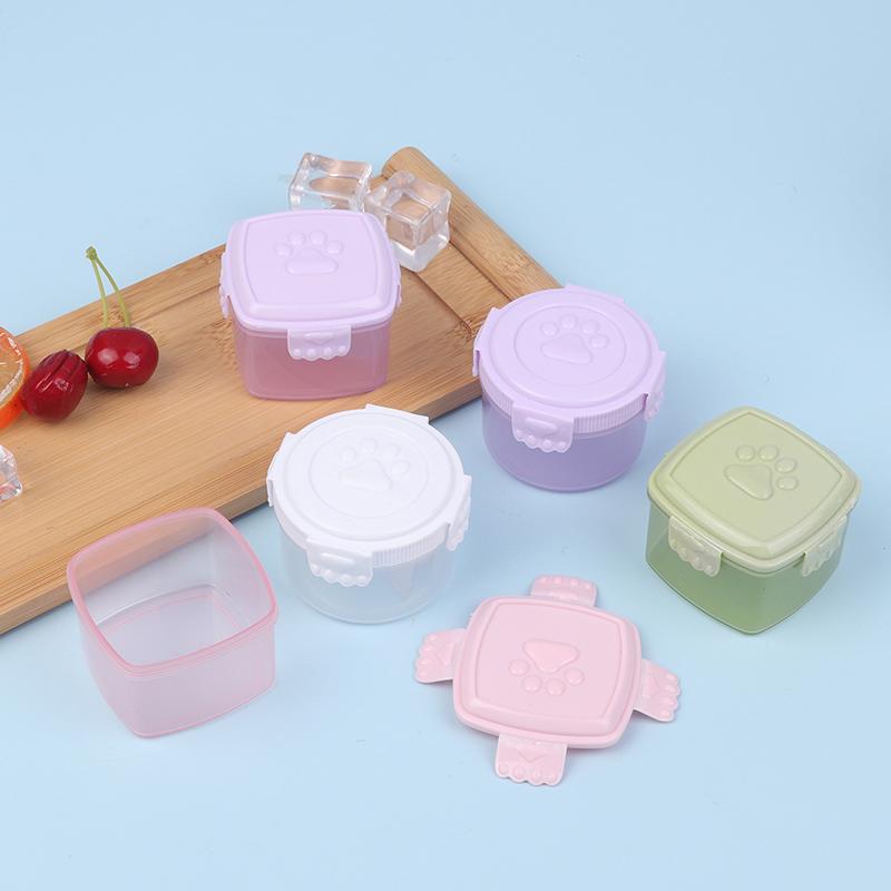 1ks mini kulaté čtvercové lahve kečup koření omáčka lahvička medovo-hořčičný salátový dresink kuchyňská nádoba na bento omáčku