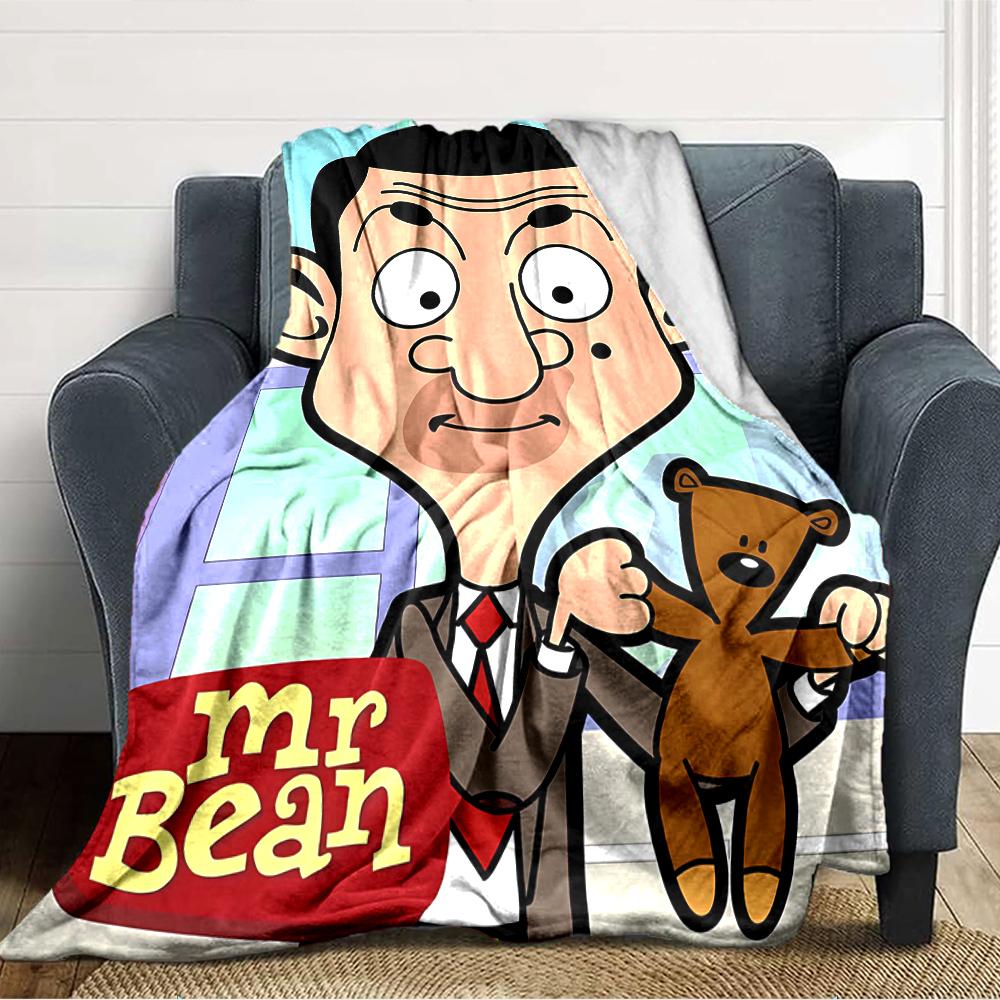 1pc Mr Bean1 Blanket, Gift, for Men and Women, Soft Blanket, Good for Sofa Bed Couch Travel, Lightweight Flannel Blanket