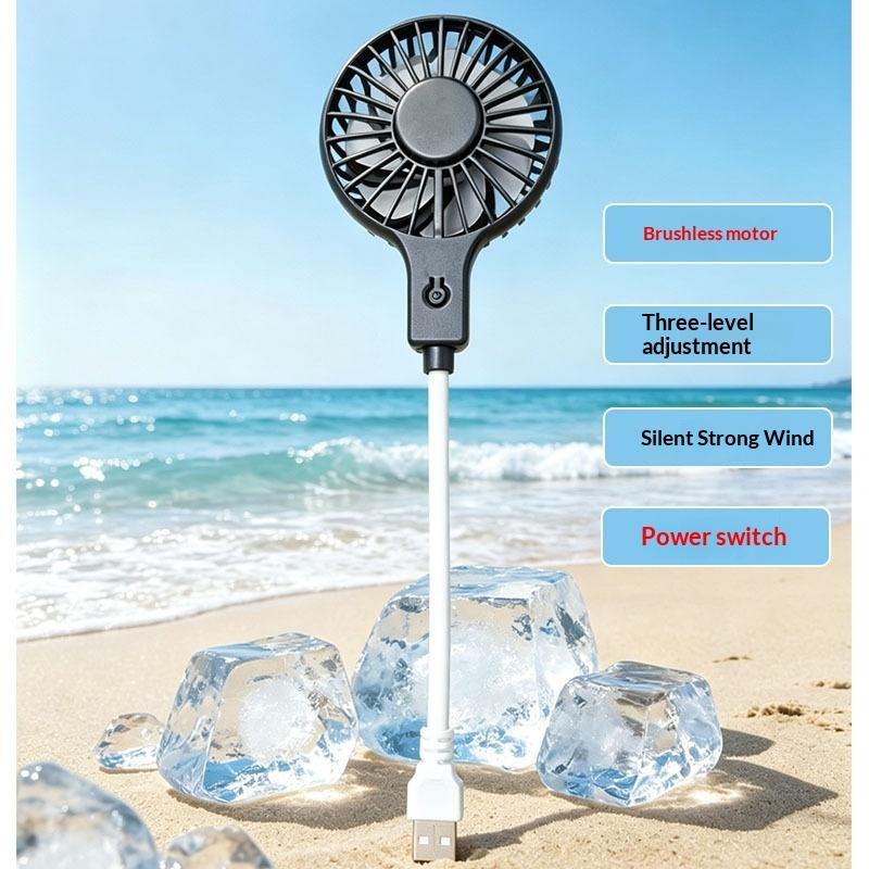 USB Powered Mini Cooling Fan Bendable Straight Insert Hose Silent Noiseless Fan for Student Dorm Desktop Bedroom Use A