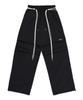 D So H Nylon Knee Zipper Pants Black