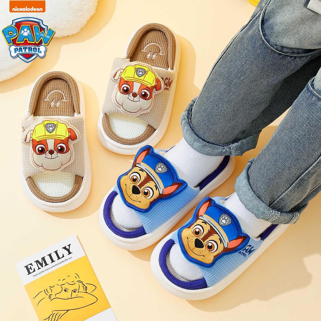 Pantuflas de Interior Antideslizantes de Dibujos Animados 3D Paw Patrol para Niños y Niñas - Lino Primavera/Otoño