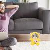 Cat Plush Toy Lovely Bell Soft Colorful Fuzzy Stuffed Cat Plush Toy for Children Birthday Yellow
