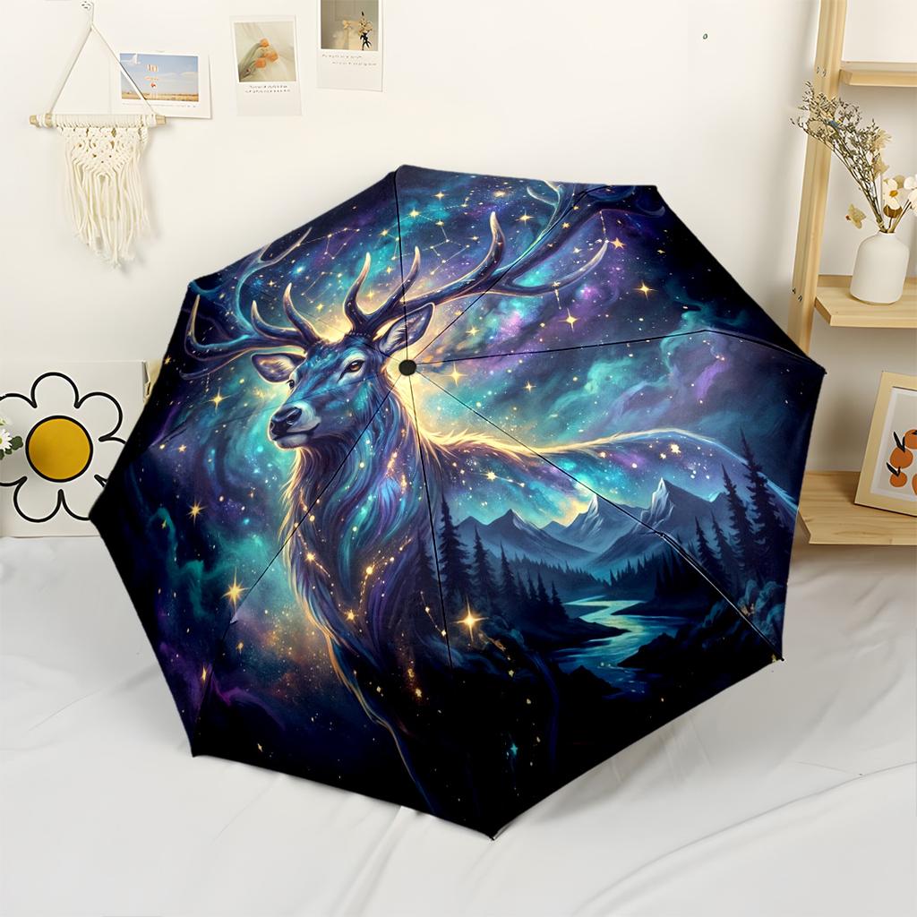 Floral And Bird Harmony Automatic Umbrella Compact & Durable 8-Rib Design Sturdy Construction Travel Essential Elegant Umbrella Wedding Party Gift
