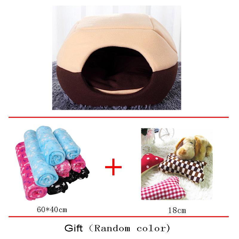 

Комплект из трех предметов, зимний домик для собак, модная теплая кровать для собак, домик для маленьких собак и кошек, товары для животных PT321 40x38x30cm