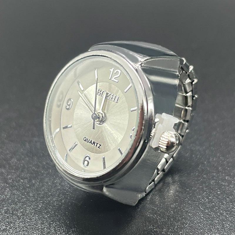 Punk Vintage Quarzuhr Ring Elastischer Dehnbarer Finger Schmuck Für Männer Frauen Tägliches Mode Accessoire