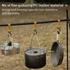 Tragbarer Outdoor-Haken Camping Picknick S-Haken PU-Leder Hing Hook KeyChain Haken Lagerregal Regal