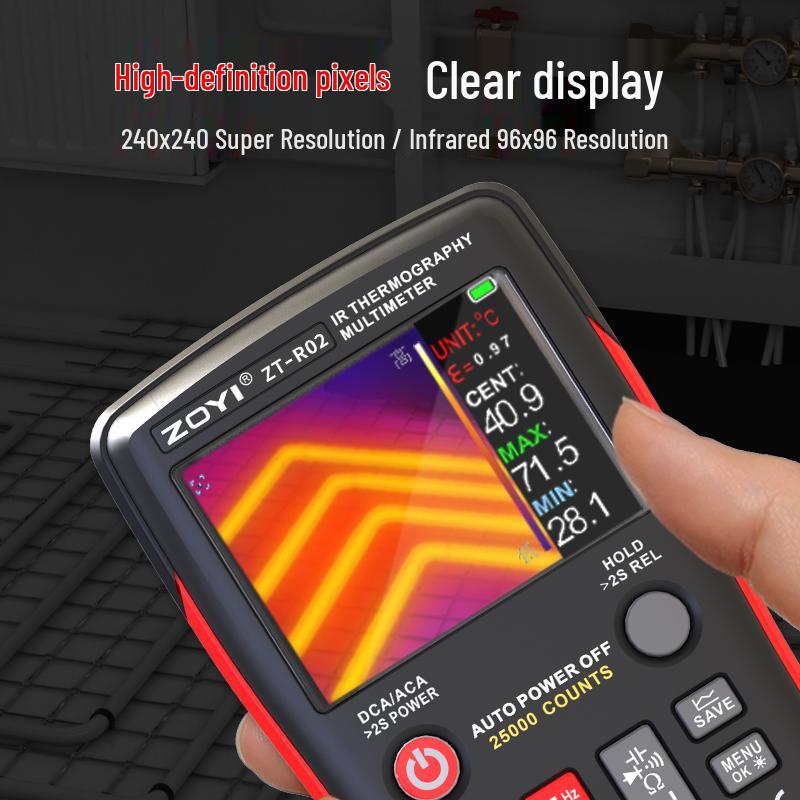 Zhongyi ZT-R02 Infrared Thermal Imaging Multimeter for Industrial Floor Heating
