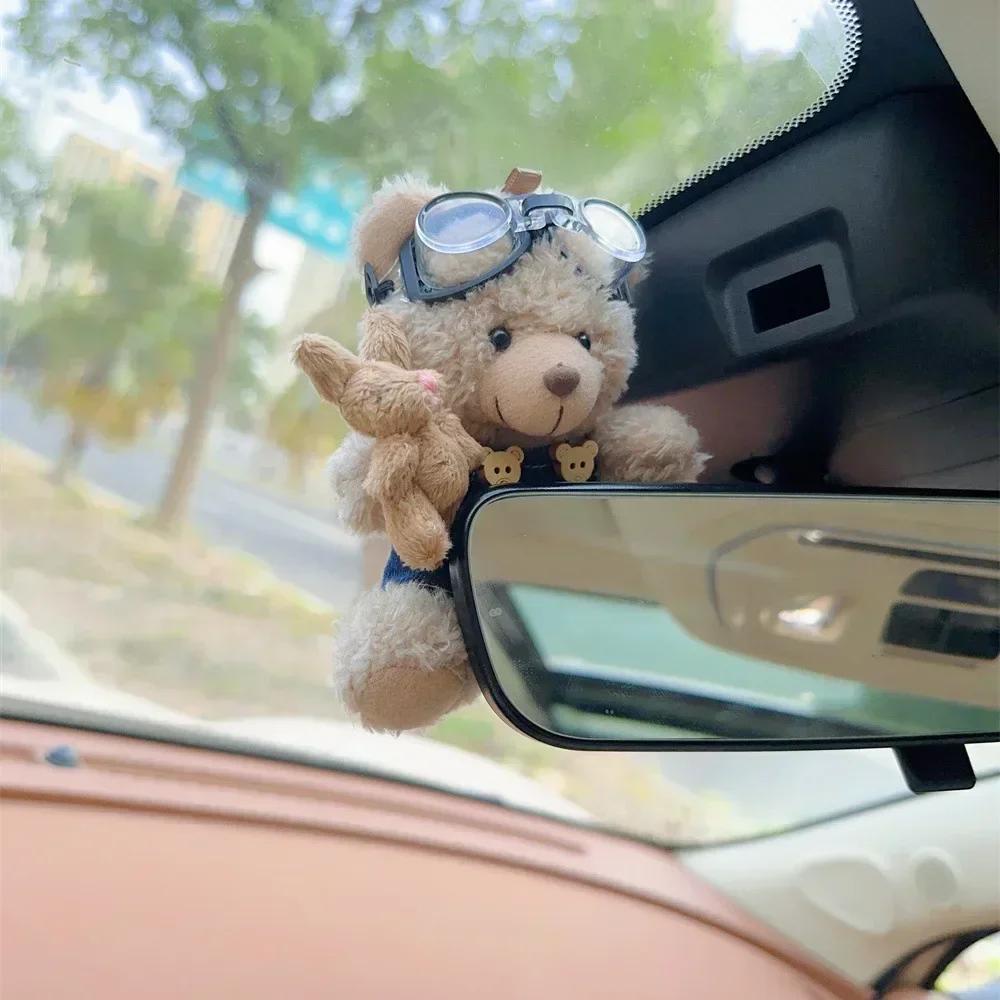 Accessorie Used for Car Gear Shift Decoration Cute Turn Signal Dolls Wiper Dolls Rearview Mirror Ornament Car Internet Celebrity