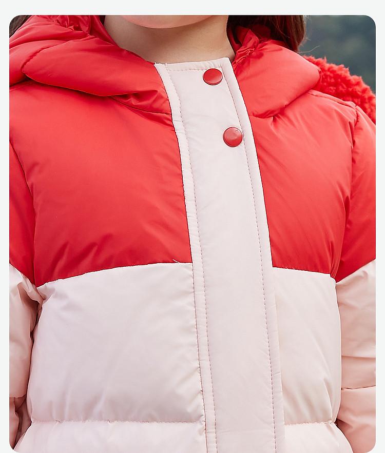 Infant & Girls' Down Jacket - 24 Winter Children's Warm Jacket Top with Heat Storage Inner Hood and Windproof Design