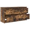 TV Cabinet Smoked Oak 100 x 35 x 54 cm Particleboard
