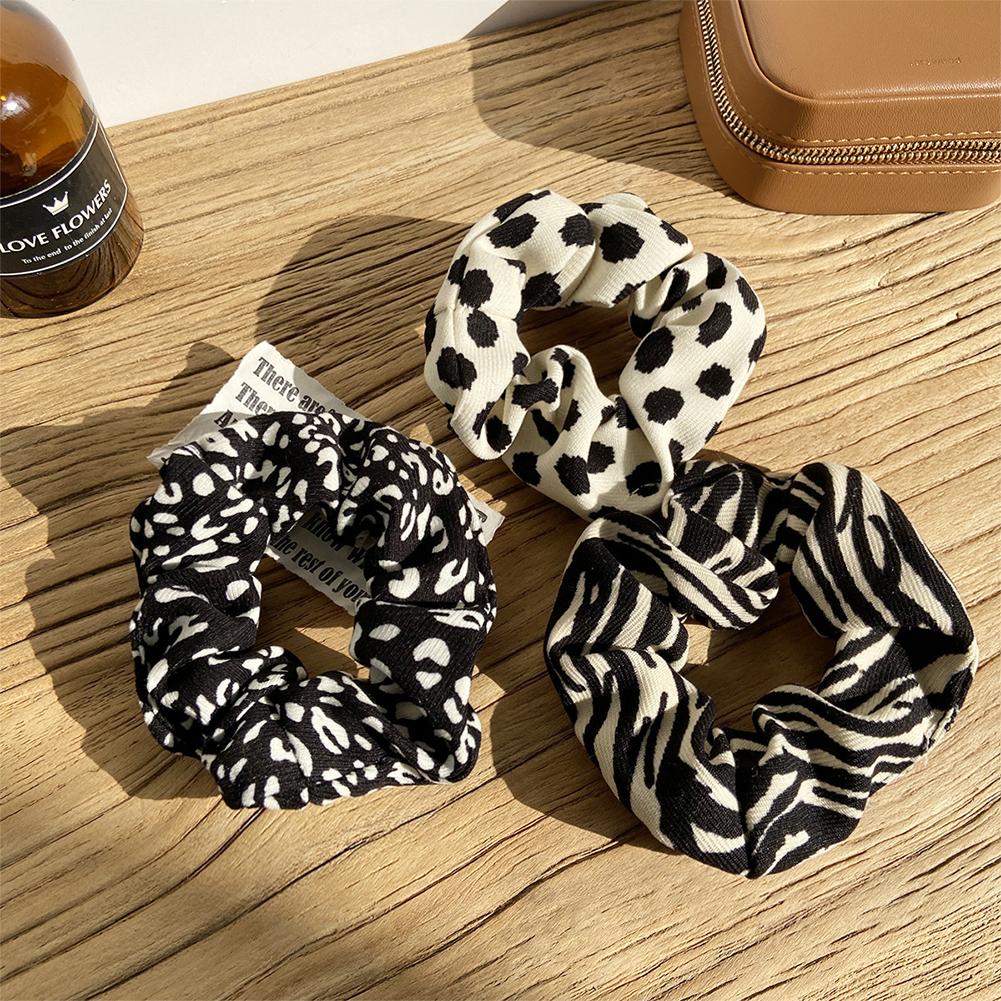 Leopard Pattern Retro Style Fabric Hair Bands All-match Hair Rope