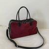 Faux Suede Solid Color High Quality Fashionable Versatile Handbag 2025 Women's Product Hot Selling Large Capacity Shoulder Bag