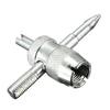 Car Truck Bike 4-Way Tire Valve Repair Tool Tyre Accessory with 4 Valve Cores