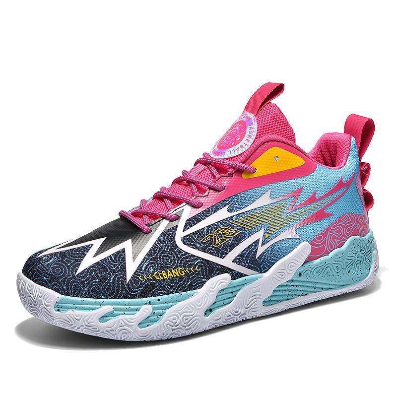 Men's Trend Air Cushion Basketball Shoes with Shock Absorption and High-quality Sports Shoes for Running