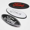 New 2026 Car Sticker 22.5x9cm Metal Front Rear Emblem Badge Trunk Hood Aluminum Decal 1PC for Ford Fusion Focus Fiesta Kuga Mond