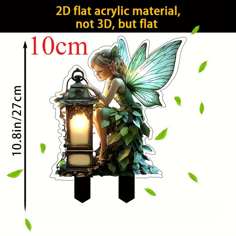 

2D акриловые садовые напольные заглушки - водонепроницаемые садовые знаки, сезонный праздничный декор, атмосфера газона, легкие доски One size fits all